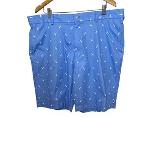 Walter Hagan Perfect 11 Light Blue Golf Bag design shorts, Waist: 42